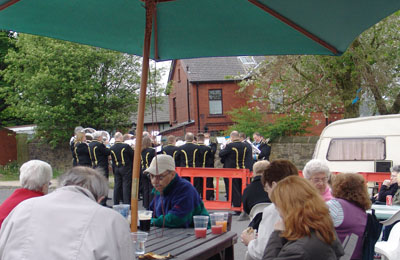 The march along Lees High Street